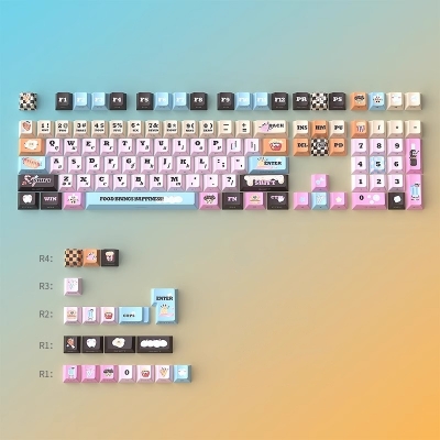 Caloric Dopamine 104+24 PBT Dye-subbed Keycaps Set Cherry Profile for MX Switches Mechanical Gaming Keyboard
